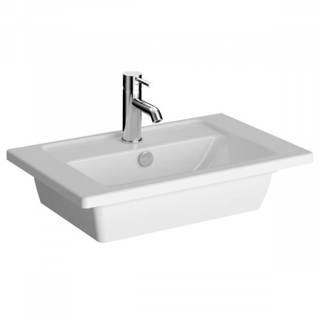 Lavoare - Lavoar / chiuveta baie tip vanity, cu orificiu baterie, cu orificiul preaplin, proiectie scurta 60cm | 7035B003-0001