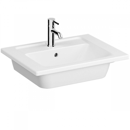 Lavoare - Lavoar / chiuveta baie tip vanity, cu orificiu baterie, orificiu preaplin 60cm | 7055B003-0001