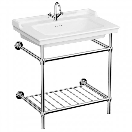 Lavoare - Lavoar / chiuveta baie tip vanity, cu orificiu pentru baterie, orificiu preaplin, 65cm, cu picioare metalice | 7801B003-6171