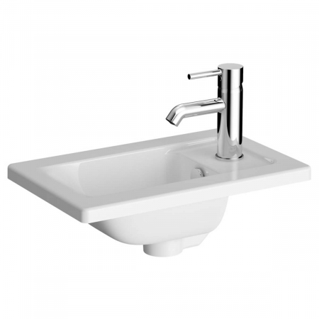 Lavoare - Lavoar / chiuveta baie tip vanity dreapta & stanga, cu orificiu baterie, cu orificiul preaplin, proiectie scurta, 45cm | 7034B003-0001