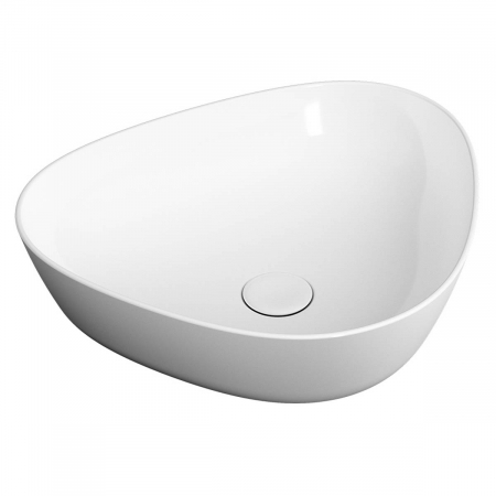 Lavoare - Lavoar / chiuveta baie triunghiulara tip bol slim 47cm fara orificiu baterie, fara orificiul preaplin, alb | 7812B403-0016
