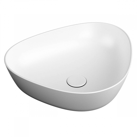 Lavoare - Lavoar / chiuveta baie triunghiulara tip bol slim 47cm fara orificiu baterie, fara orificiul preaplin, alb mat | 7812B401-0016