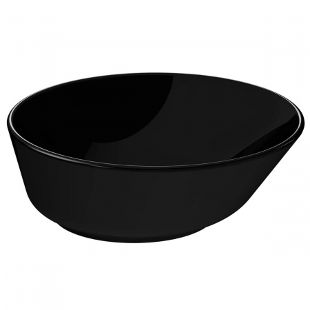 Lavoare - ‎Lavoar / chiuveta rotunda tip bol 38cm, negru, cu orificiul preaplin | 7421B070-0016