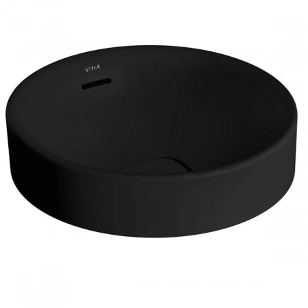 ‎Lavoar / chiuveta rotunda tip bol 40cm fara orificiu baterie, cu orificiul preaplin, pe blat | 7532B083-0673