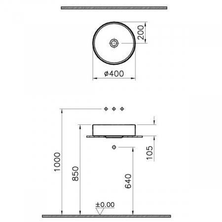‎Lavoar / chiuveta rotunda tip bol 40cm | M58000005000 [1]