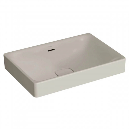 Lavoar dreptunghiular tip bol 60cm x 40cm fara orificiu baterie, cu orificiul preaplin, pe blat | 7535B020-0673