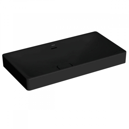 Lavoar dreptunghiular tip bol 80cm x 40cm fara orificiu baterie, cu orificiul preaplin, pe blat | 7536B083-0673 [0]