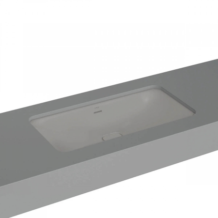 Lavoar dreptunghiular tip bol 80cm x 40cm fara orificiu baterie, cu orificiul preaplin, sub blat | 7536B076-1082