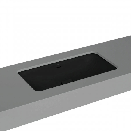 Lavoar dreptunghiular tip bol 80cm x 40cm fara orificiu baterie, cu orificiul preaplin, sub blat | 7536B083-1082