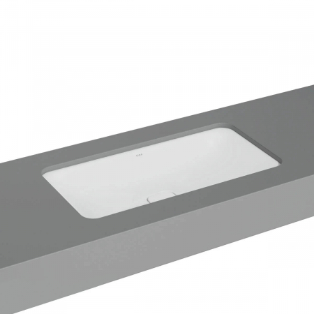 Lavoar dreptunghiular tip bol 80cm x 40cm fara orificiu baterie, fara orificiul preaplin, sub blat | 7536B001-1083