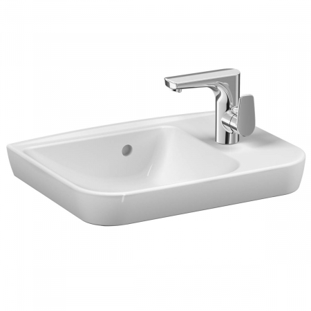 Lavoare - ‎Lavoar mic / chiuveta baie compacta 50x35cm, cu orificiu pentru baterie dreapta, cu orificiul preaplin, pe blat | 5945B003-0921