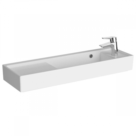 Lavoare - ‎Lavoar mic / chiuveta baie compacta 90cm x 28cm cu orificiu pentru baterie pe dreapta, cu orificiul preaplin | 7407B003-0029