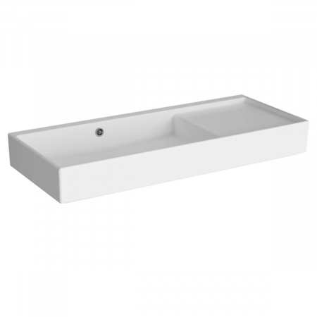 Lavoare - ‎Lavoar mic / chiuveta baie compacta 90cm x 38cm fara orificiu baterie, cu orificiul preaplin | 7405B003-0012