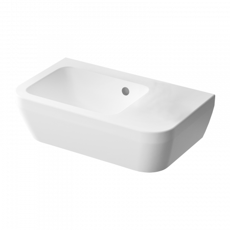 Lavoare - Lavoar mic / chiuveta baie compacta cu zona pentru robinet la dreapta, fara orificiu baterie, cu orificiul preaplin | 7091L003-0012