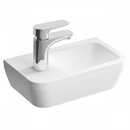 Lavoare - Lavoar mic / chiuveta baie compacta cu zona pentru robinet la stanga, cu orificiul pentru baterie si preaplin | 7090L003-0028