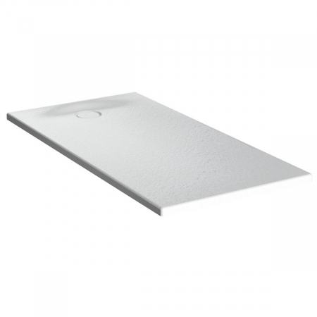 Cadita de dus slim 150x75 rectangulara texturata alb | 65180001800