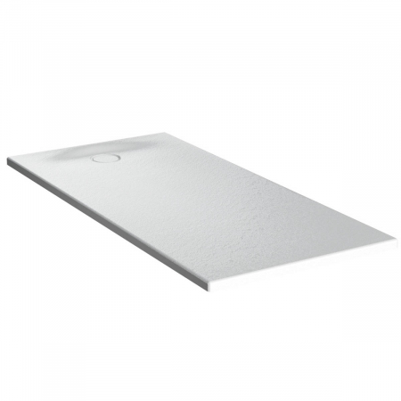 Cadita de dus slim 180x80 rectangulara texturata alb | 65260001800
