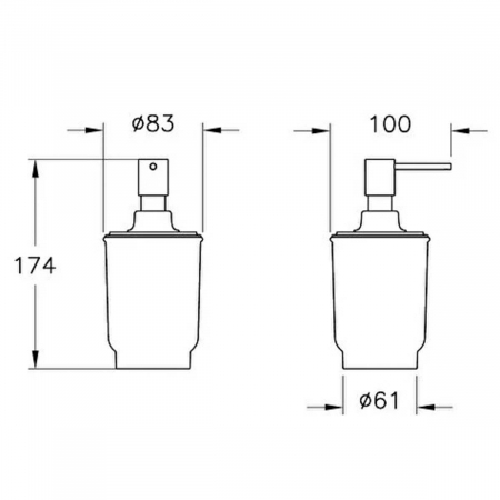 Dozator / dispenser sapun lichid, negru mat | A4451936 [1]