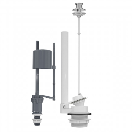 Vase WC clasice / monobloc - Mecanism / valva golire rezervor WC, alimentare pe jos cu racord plastic 1/2, actionare prin tragere, set complet | 3003 -1/2