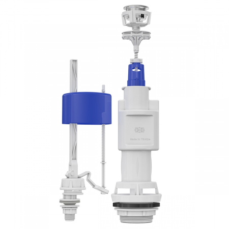 Vase WC clasice / monobloc - Mecanism / valva golire rezervor WC, alimentare pe jos cu racord plastic 1/2, cu buton, set complet | 3008-1/2