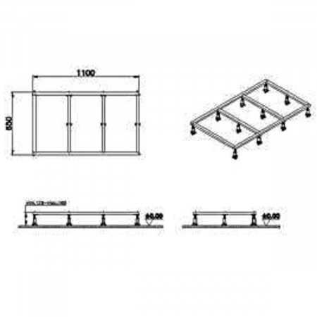 Accesorii pentru zone de dus - Metal cadru leg 120x075 | 59916516000