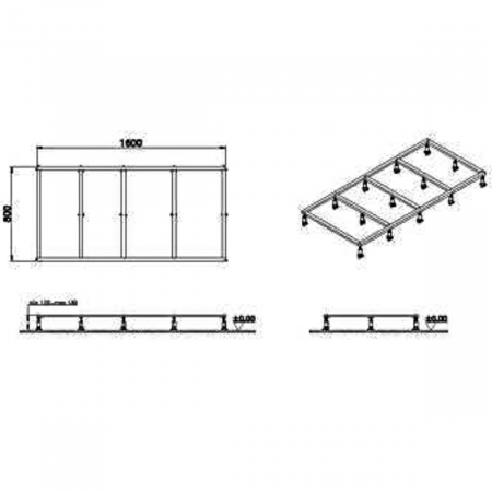 Accesorii - Metal cadru leg 170x090 | 59916532000