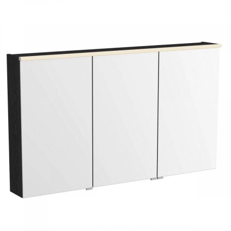 Mobilier de baie - Edge mirror cabinet 120 cm, negru oak | 67205