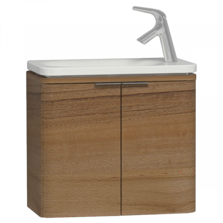 Unitati lavoar - compact Unitate de baza lavoar baie 60cm cu usi, waved natural wood | 56126
