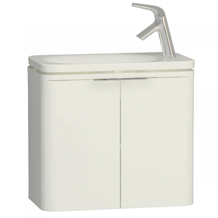 Unitati lavoar - compact Unitate de baza lavoar baie 60cm cu usi, alb inalt gloss | 56415