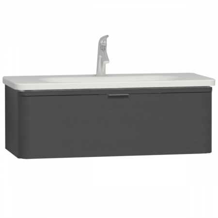 Mobilier de baie - Unitate de baza lavoar baie 100cm, cu 1 drawer, anthracite inalt gloss | 56140