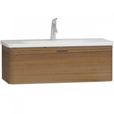 Mobilier de baie - Unitate de baza lavoar baie 100cm, cu 1 drawer, waved natural wood | 56141