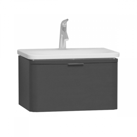 Mobilier de baie - Unitate de baza lavoar baie 60cm cu 1 drawer, anthracite inalt gloss | 56134