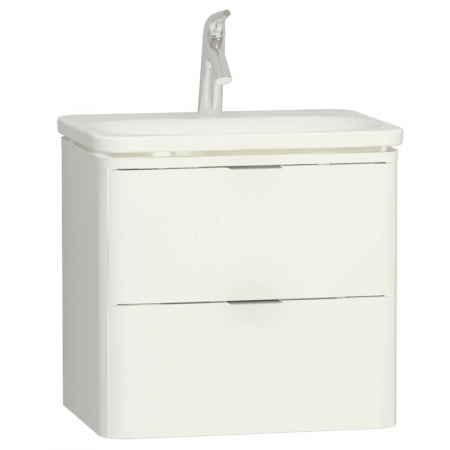 Mobilier de baie - Unitate de baza lavoar baie 60cm cu 2 drawers, alb inalt gloss | 56440