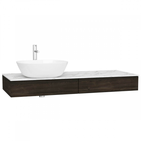 Mobilier de baie - counter cu drawer 120 cm, elm, cu stanga syphon hole | 65680