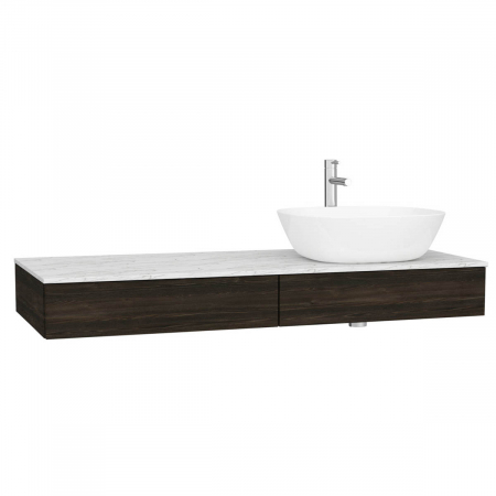 Mobilier de baie - counter cu drawer 120 cm, elm, cu dreapta syphon hole | 65683