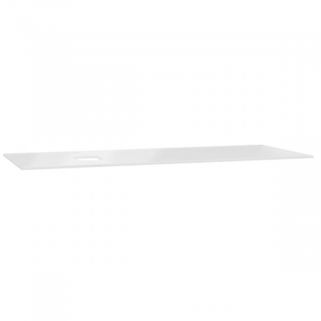 Accesorii mobilier baie - glass counter, cu orificiu robinet, cu stanga syphon hole 120 cm, alb | 65725