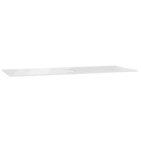 Mobilier de baie - glass counter, cu orificiu robinet, cu middle syphon hole 120 cm, alb | 65737