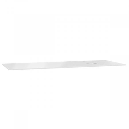 Mobilier de baie - glass counter, cu orificiu robinet, cu dreapta syphon hole 120 cm, alb | 65731