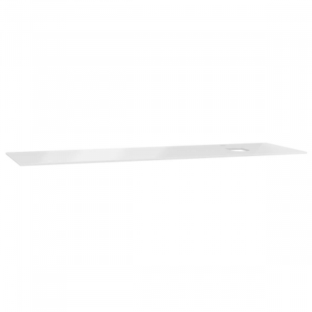 Mobilier de baie - glass counter, cu orificiu robinet, cu dreapta syphon hole, 150cm, alb | 65748