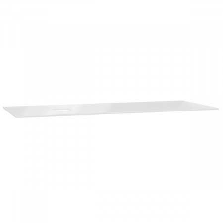 Accesorii mobilier baie - glass counter, fara orificiu robinet, cu stanga syphon hole 120 cm, alb | 65722