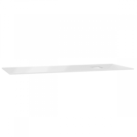 Accesorii mobilier baie - glass counter, fara orificiu robinet, cu dreapta syphon hole 120 cm, alb | 65728