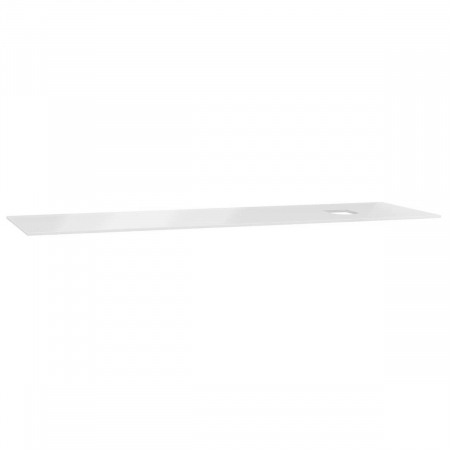 Mobilier de baie - glass counter, fara orificiu robinet, cu dreapta syphon hole, 150cm, alb | 65763