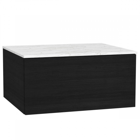 Mobilier de baie - scurt side unit cu drawer 60cm patterned negru oak | 65698