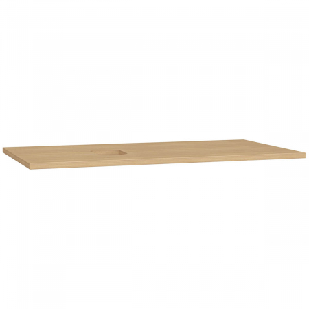 Accesorii mobilier baie - wood counter, cu stanga syphon hole, 90cm, flat oak | 65859