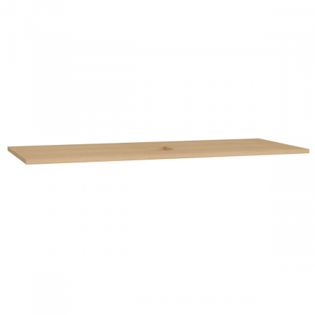 Mobilier de baie - wood counter, cu middle syphon hole 120 cm, flat oak | 65932