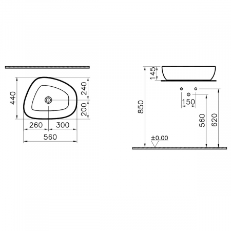 Lavoar / chiuveta baie tip bol in forma de piatra | 5991B401-0016 [1]