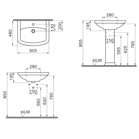 Piedestal pentru lavoar | 4168B003-0156 [1]