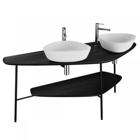 Mobilier de baie - big pe blat, 160cm, negru oak, double | 65851