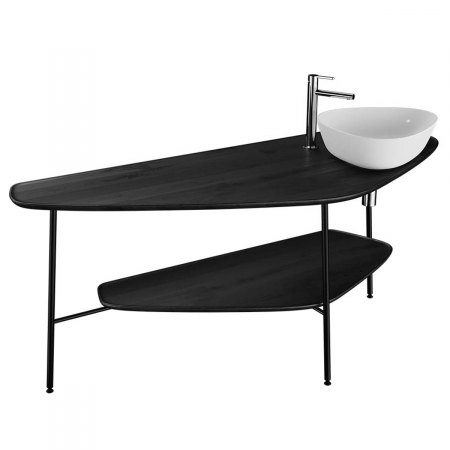Mobilier de baie - big pe blat, 160cm, negru oak, dreapta | 65850