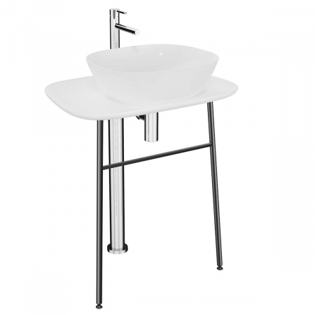 Mobilier de baie - freestanding Unitate de baza lavoar baie, 70cm, inalt, alb | 64054